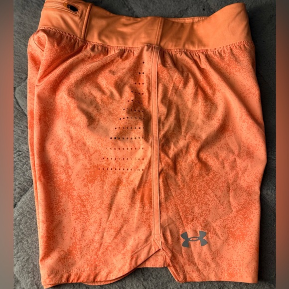 Under Armour Men's Shorts 5" Speedpocket Print Bright Orange - Picture 1 of 10